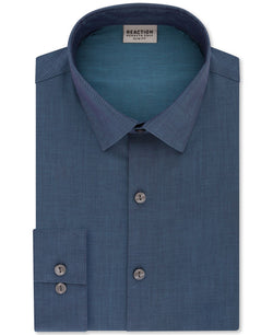 Kenneth Cole Reaction Slim-fit All-day Flex Dress Shirt Navy thumbnail 1