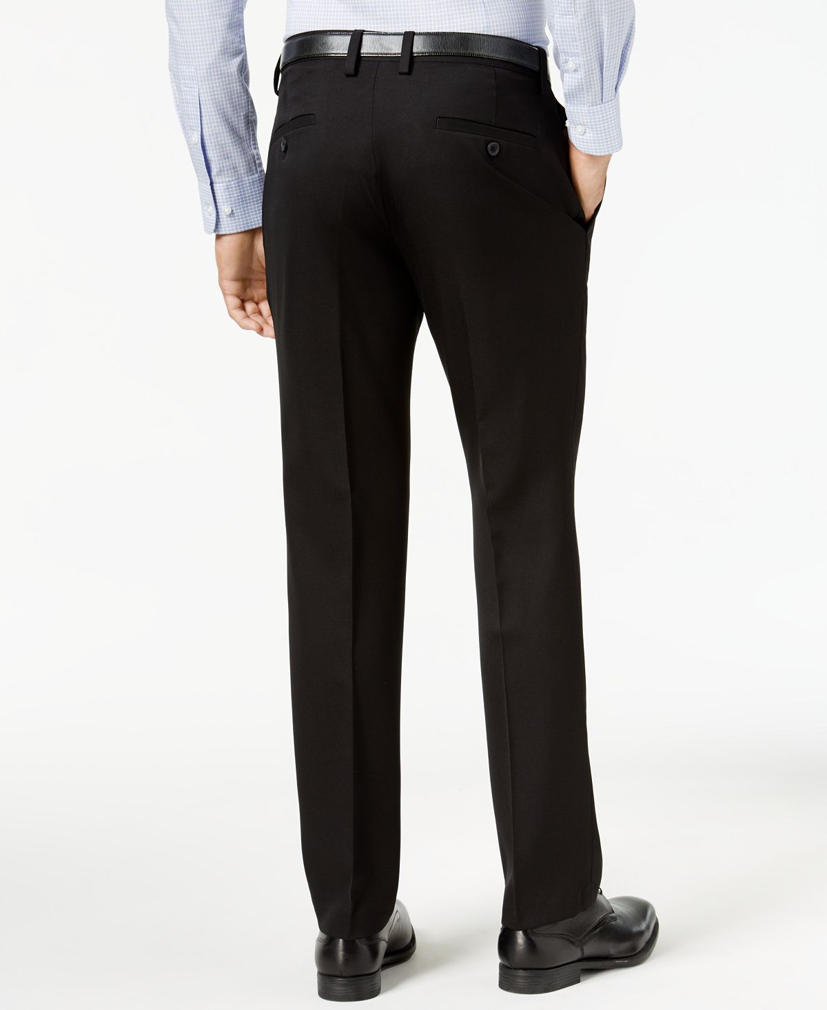 Kenneth Cole Reaction Slim-fit Stretch Gabardine Dress Pants Black