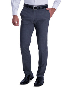 Kenneth Cole Reaction Slim-fit Stretch Heathered Glen Plaid Dress Pants Charcoal thumbnail 1