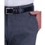 Kenneth Cole Reaction Slim-fit Stretch Heathered Glen Plaid Dress Pants Charcoal