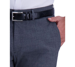 Kenneth Cole Reaction Slim-fit Stretch Heathered Glen Plaid Dress Pants Charcoal thumbnail 3