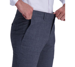 Kenneth Cole Reaction Slim-fit Stretch Heathered Glen Plaid Dress Pants Charcoal thumbnail 4