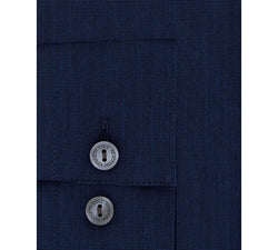Kenneth Cole Reaction Slim-fit Techni-cole Flex Collar Solid Dress Shirt Navy thumbnail 4