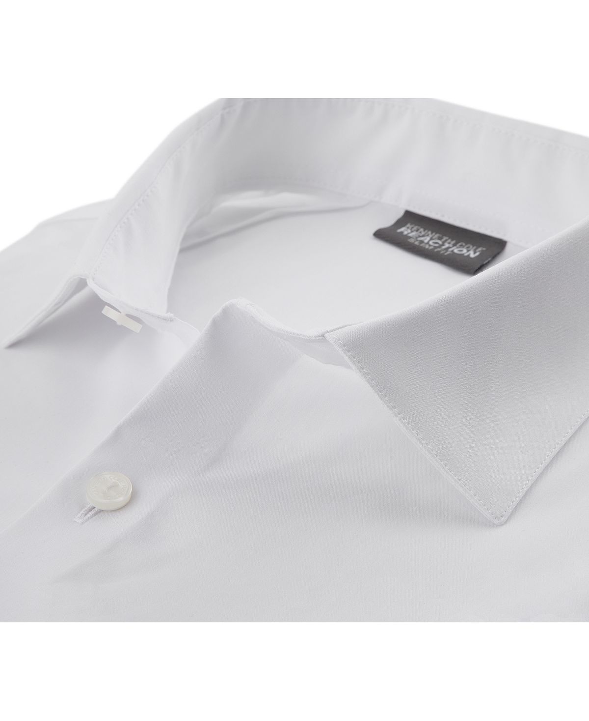 Kenneth Cole Reaction Slim-fit Techni-cole Flex Collar Solid Dress Shirt White