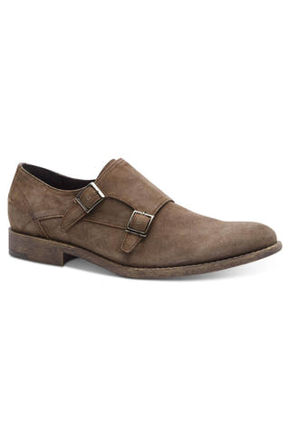Kenneth Cole Reaction Taupe Design-20644 Suede Monk Loafer