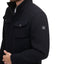 Kenneth Cole Textured Wool Sherpa Inner Collar Jacket Black
