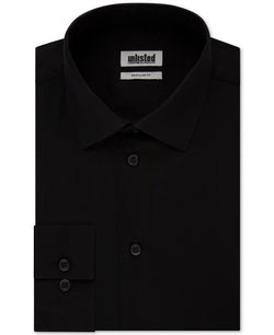 Kenneth Cole Unlisted Classic/regular-fit Solid Dress Shirt Black thumbnail 1
