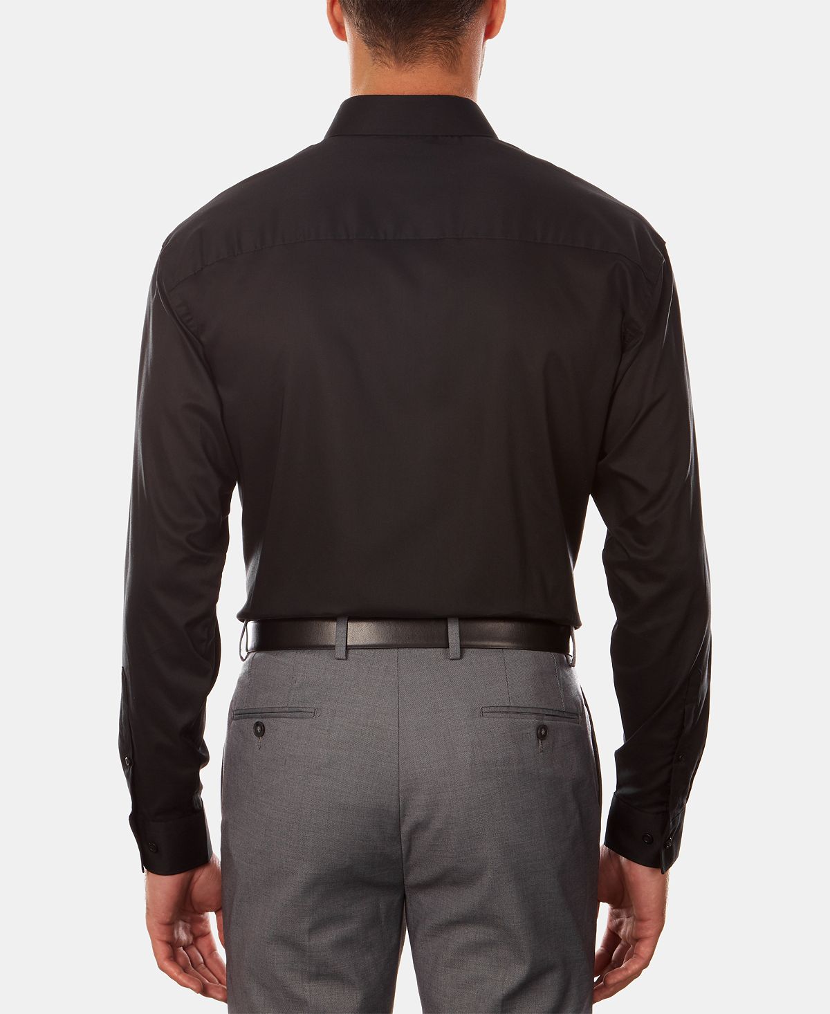 Kenneth Cole Unlisted Classic/regular-fit Solid Dress Shirt Black