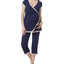 Kimi + Kai Kimi & Kai Cindy Maternity Nursing Pajama Set Navy