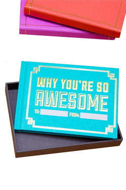 Knock Knock Turquoise Why You're So Awesome Fill in the Love Book thumbnail 2