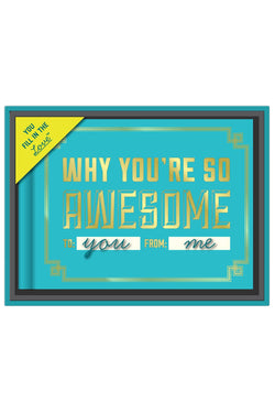 Knock Knock Turquoise Why You're So Awesome Fill in the Love Book thumbnail 3