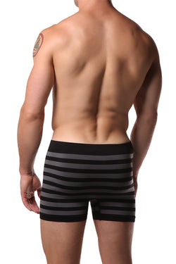 Knocker Grey & Black Stripe Seamless Boxer Brief thumbnail 3