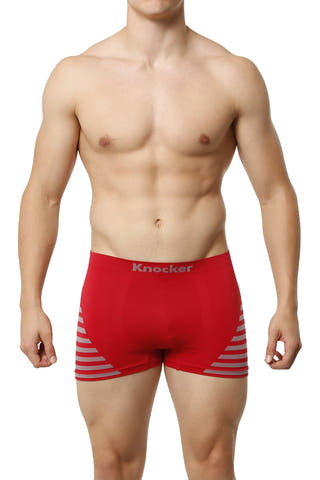 Knocker Red Side Stripe Seamless Boxer Brief