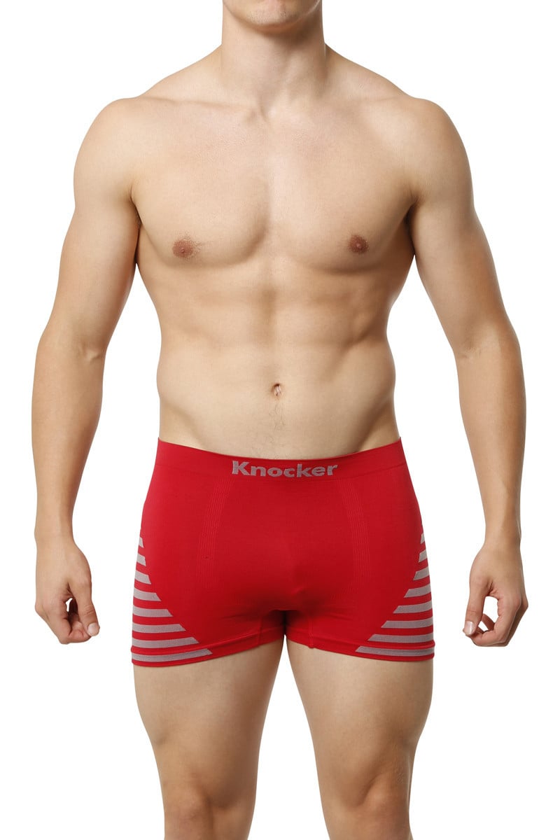 Knocker Red Side Stripe Seamless Boxer Brief