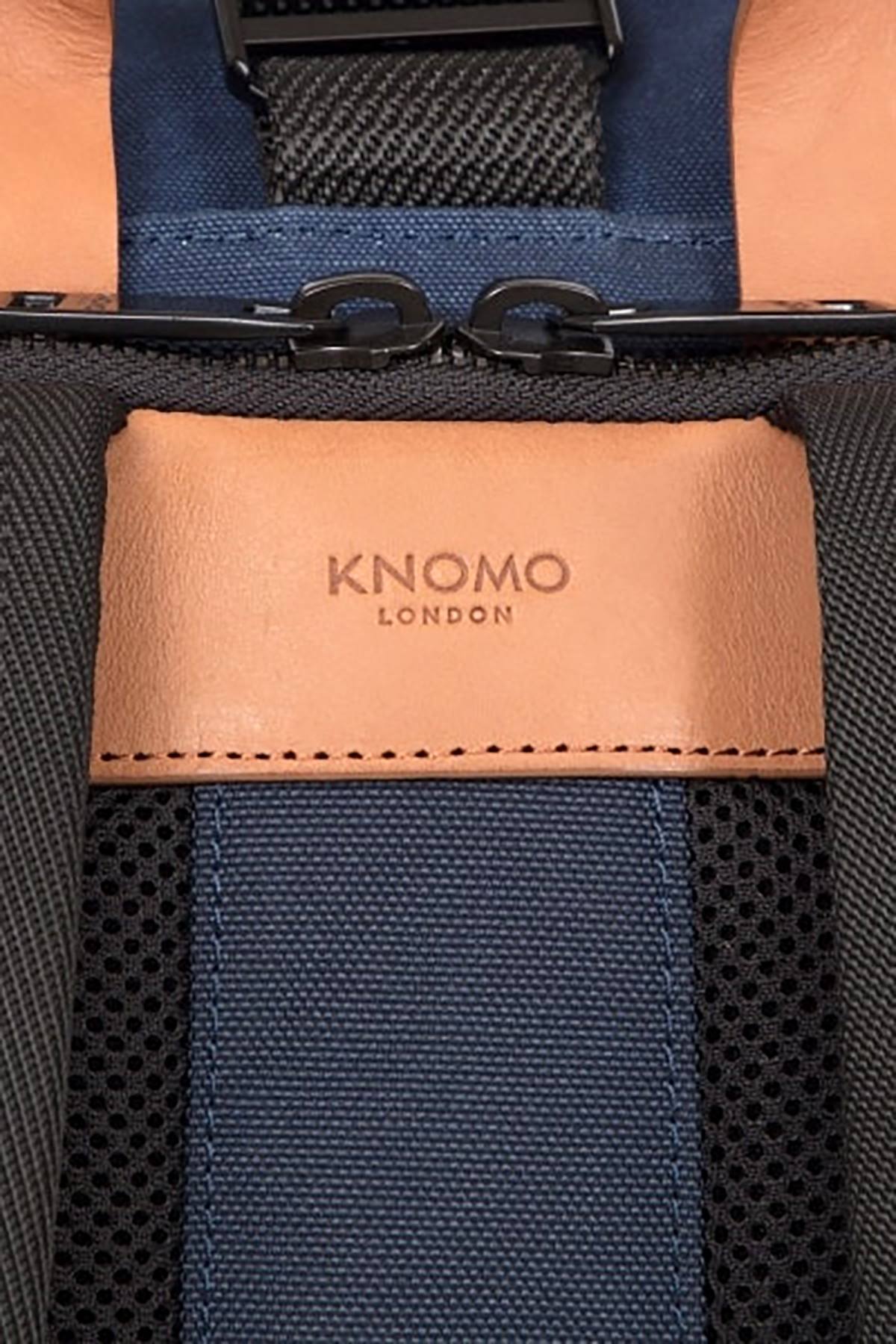 Knomo London Navy 15'' Novello Rolltop Backpack