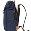 Knomo London Navy 15'' Novello Rolltop Backpack