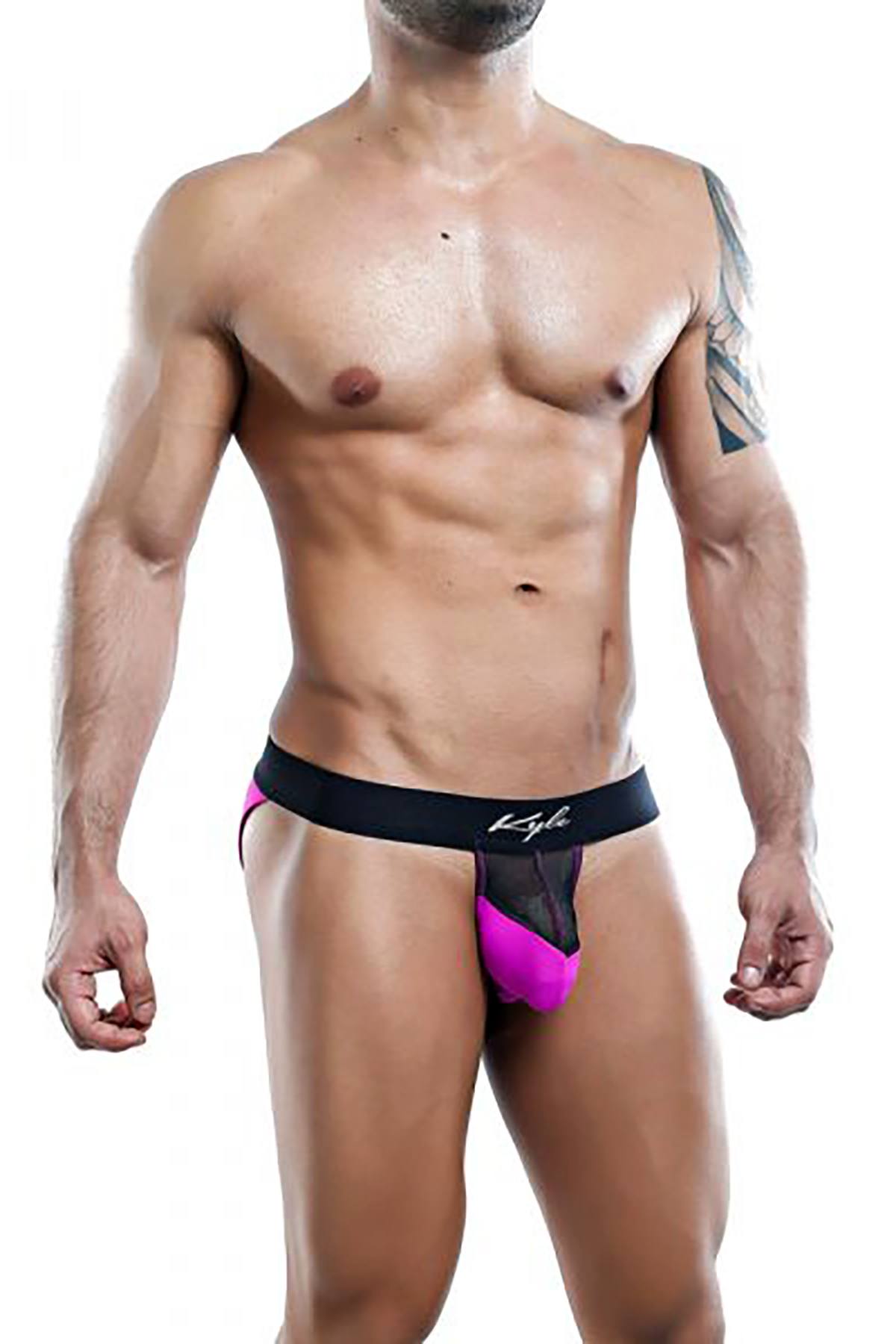 Kyle Fuchsia/Black Swim Bikini Brief