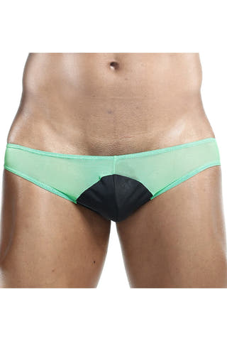 Kyle Green/Black Sheer Mesh Bikini Brief
