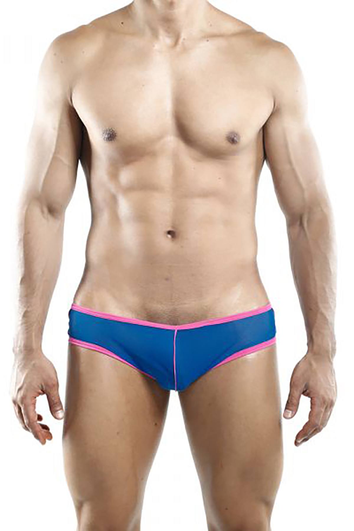 Kyle Royal-Blue/Pink Sheer Tease Slip Brief