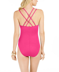 La Blanca Island Goddess Underwire Tummy-control One-piece Swimsuit Pink thumbnail 2