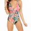 La Blanca Tropical Rain Printed Tummy-control One-piece Swimsuit Coral