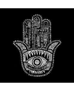 La Pop Art Wo Premium Word Art Flowy Tank Top- Hamsa Black thumbnail 2