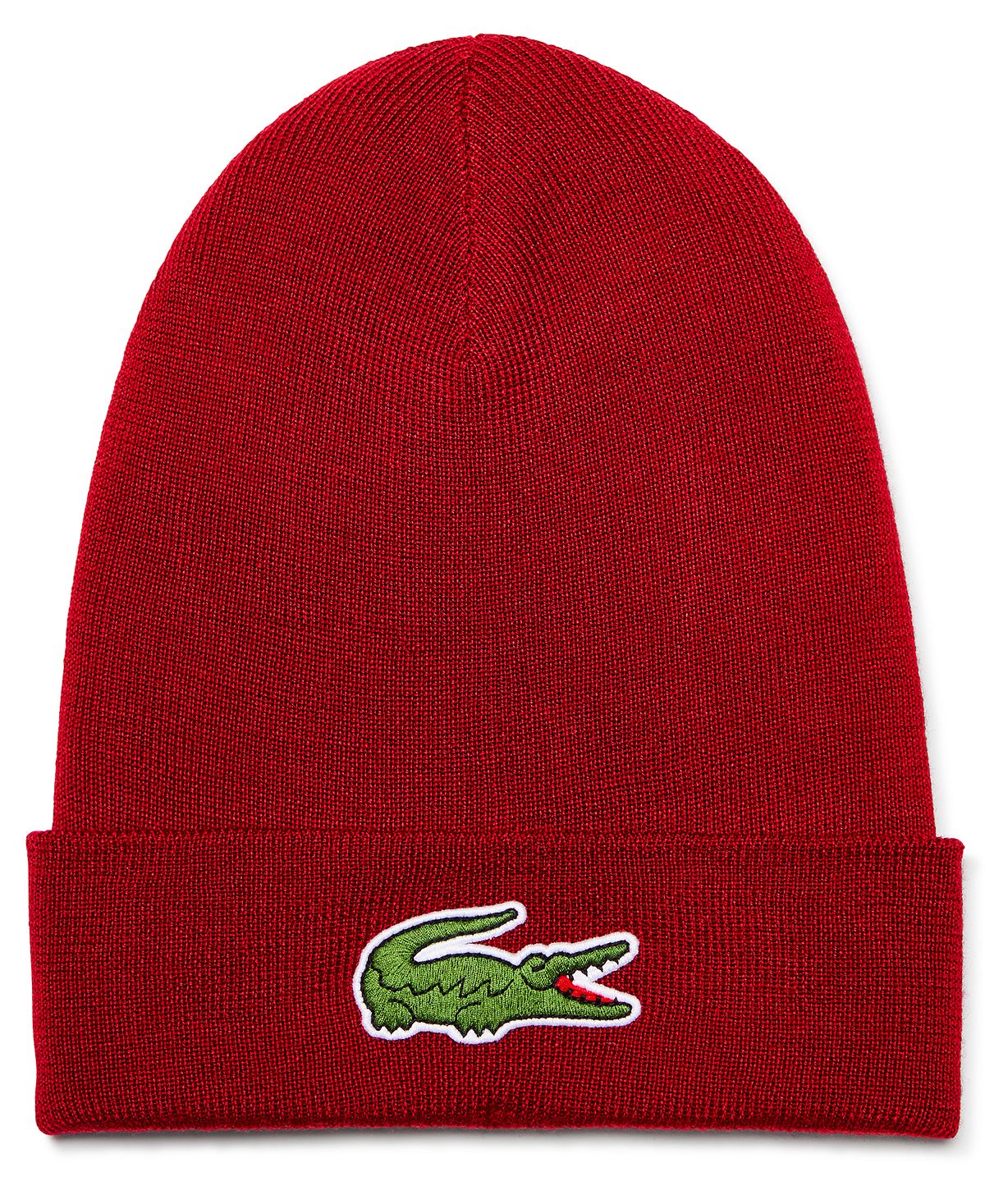 Lacoste Big Croc Beenie Bordeaux