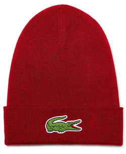 Lacoste Big Croc Beenie Bordeaux thumbnail 1