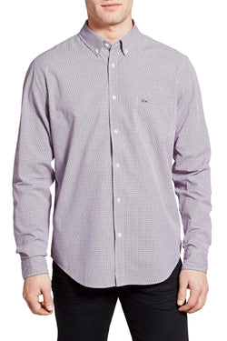 Lacoste Boreal-Blue/White Regular Fit Woven Shirt thumbnail 1