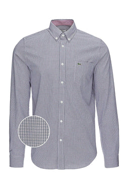 Lacoste Boreal-Blue/White Regular Fit Woven Shirt thumbnail 2