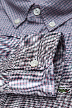 Lacoste Boreal-Blue/White Regular Fit Woven Shirt thumbnail 3