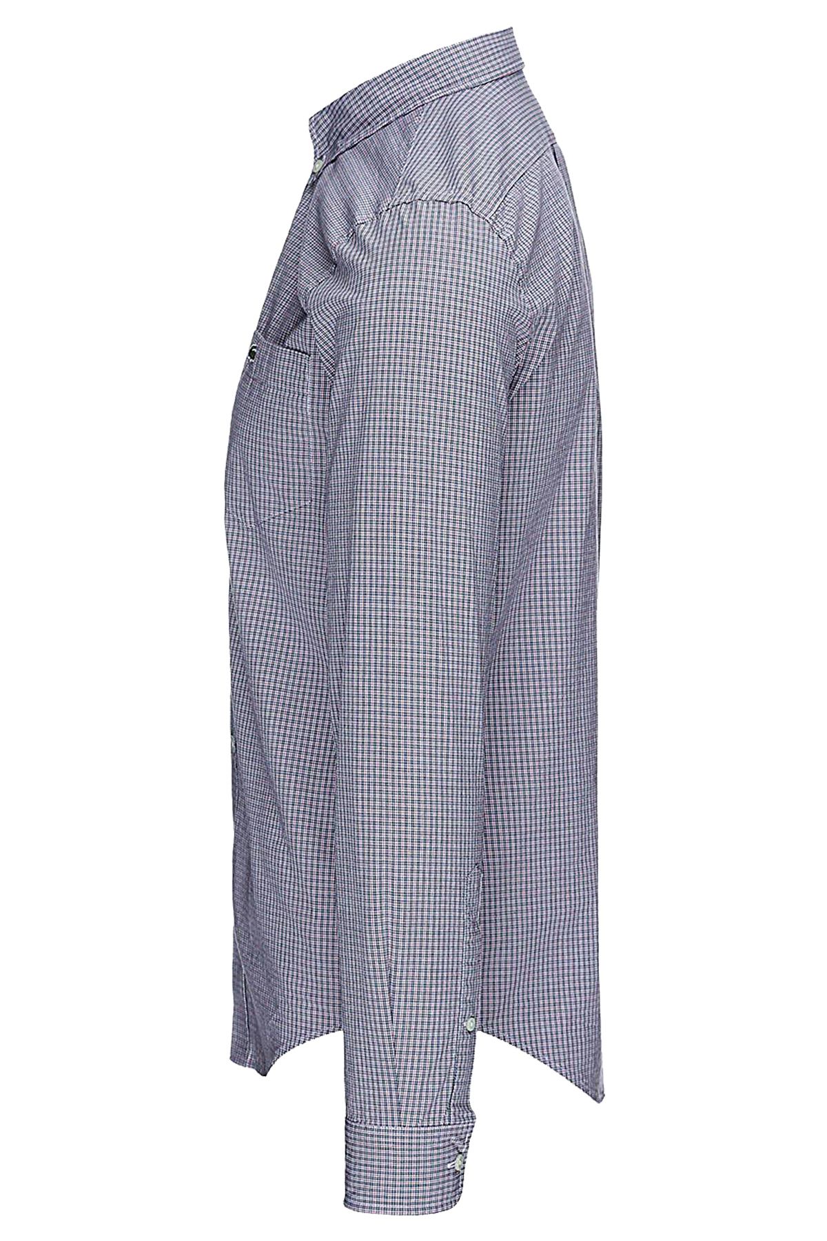 Lacoste Boreal-Blue/White Regular Fit Woven Shirt