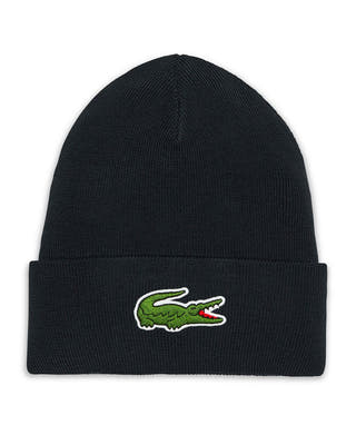 Lacoste Knit Logo Beanie Navy