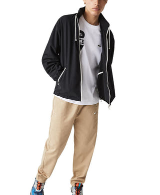 Lacoste Lightweight Water-resistant Zip-up Windbreaker Black