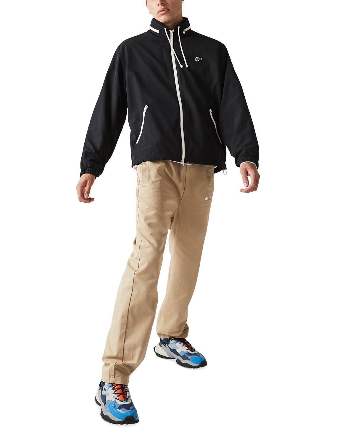 Lacoste Lightweight Waterresistant Zipup Windbreaker Black CheapUndies