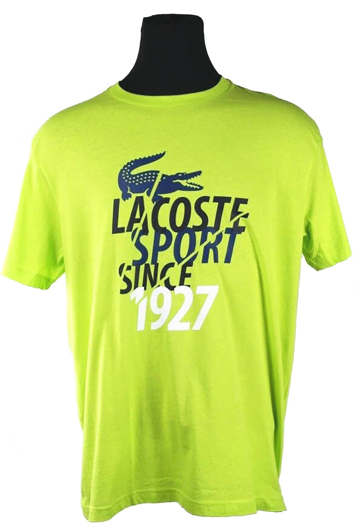 Lacoste Sport Neon-Green Graphic 1927 T-Shirt