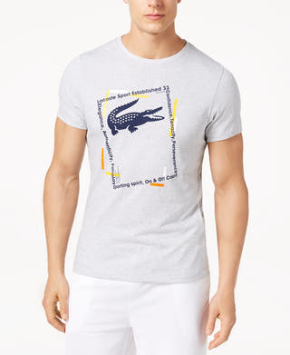 Lacoste Ultra Dry Logo-print T-shirt Silver