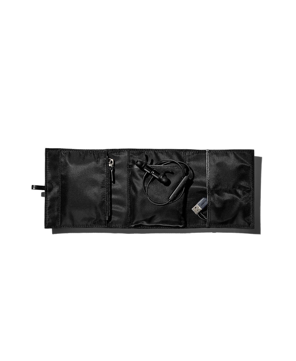Lambertson Truex Pebbled Leather Soft Utility Roll Black