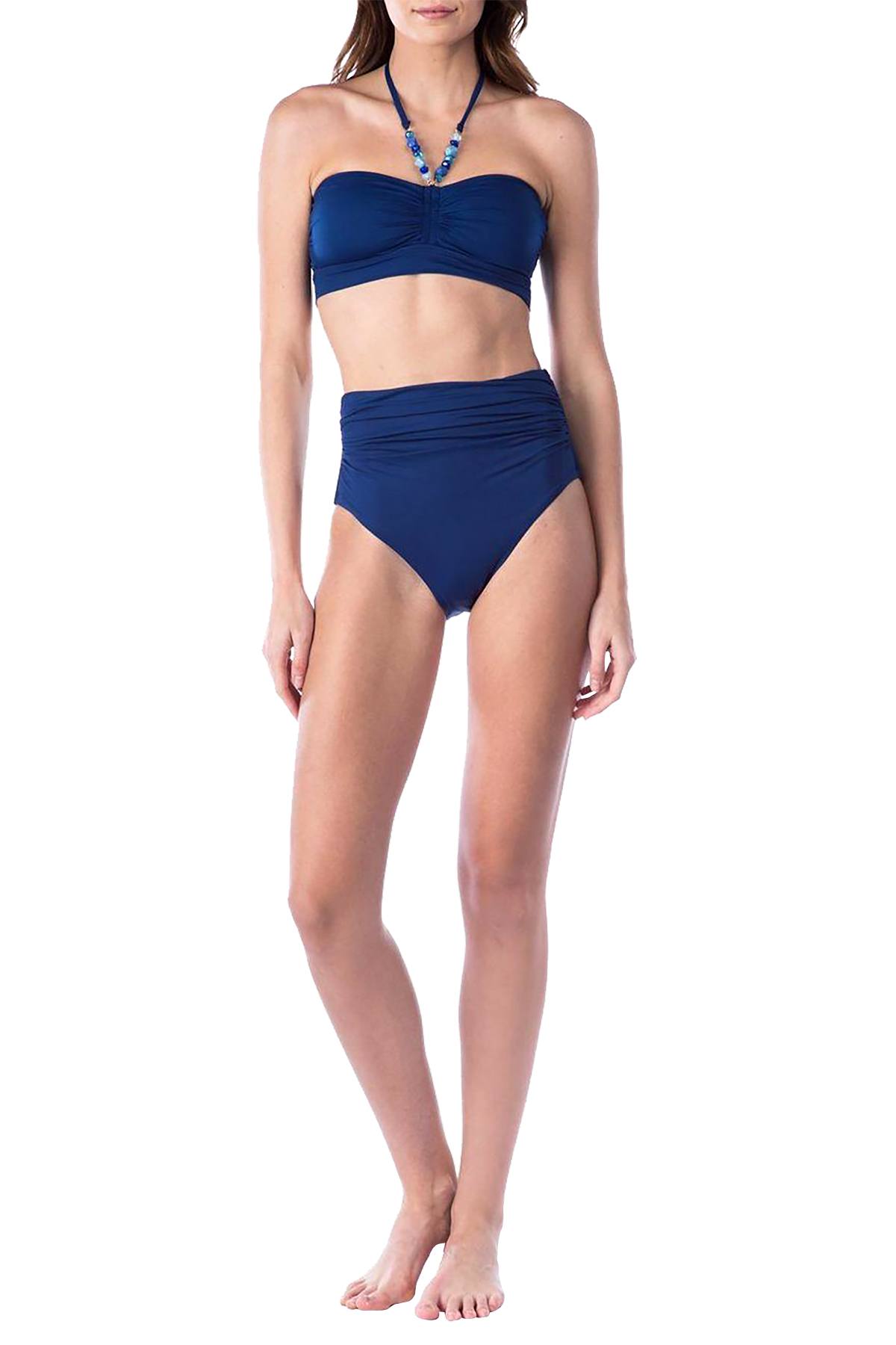 Lauren Ralph Lauren Beach Club Slimming High Waist Bikini Bottom in Indigo