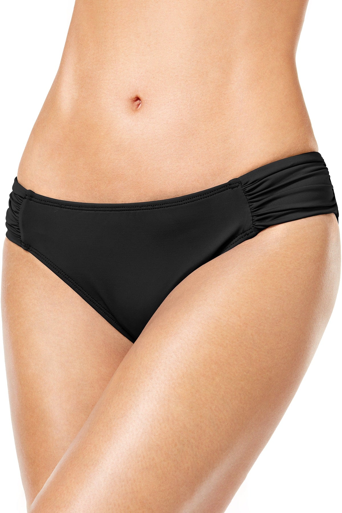 Lauren Ralph Lauren Black Solid Tab Hipster Bikini Bottom