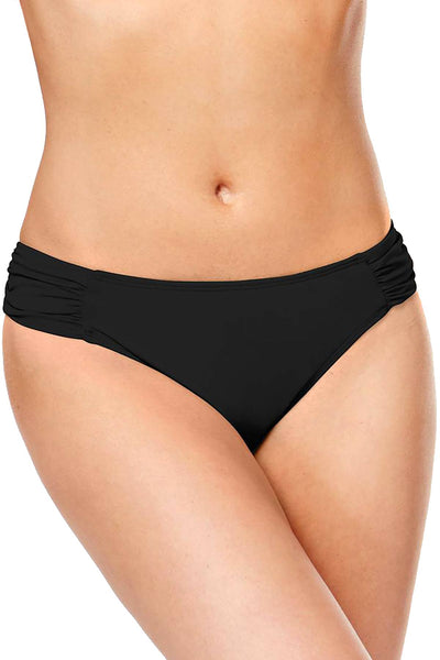 Lauren Ralph Lauren Black Solid Tab Hipster Bikini Bottom