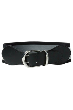 Lauren Ralph Lauren Black/White Cornwall II Stretch Belt thumbnail 2