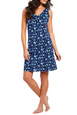 Lauren Ralph Lauren Blue Floral Short Nightgown thumbnail 2