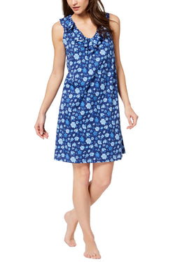 Lauren Ralph Lauren Blue Floral Short Nightgown thumbnail 1