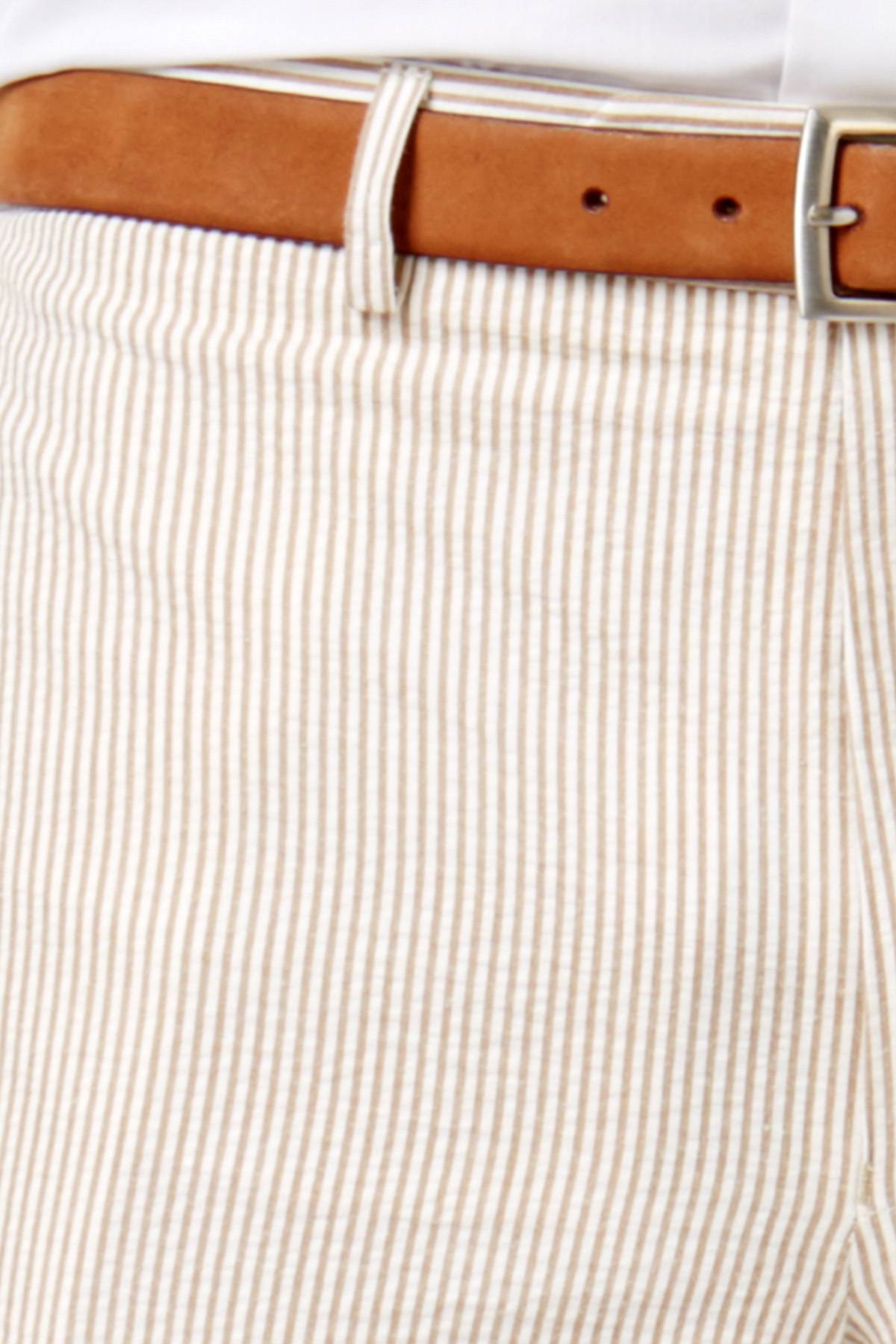 Lauren Ralph Lauren Brown/Cream Seersucker Ultraflex Suit