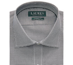 Lauren Ralph Lauren Classic Fit Easy Care Houndstooth Dress Shirt Black thumbnail 3