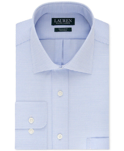 Lauren Ralph Lauren Classic-fit Solid Dress Shirt 	 Blue Mist