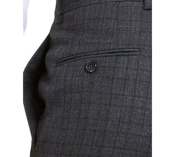 Lauren Ralph Lauren Classic-fit Stretch Check Flannel Dress Pants Grey thumbnail 4