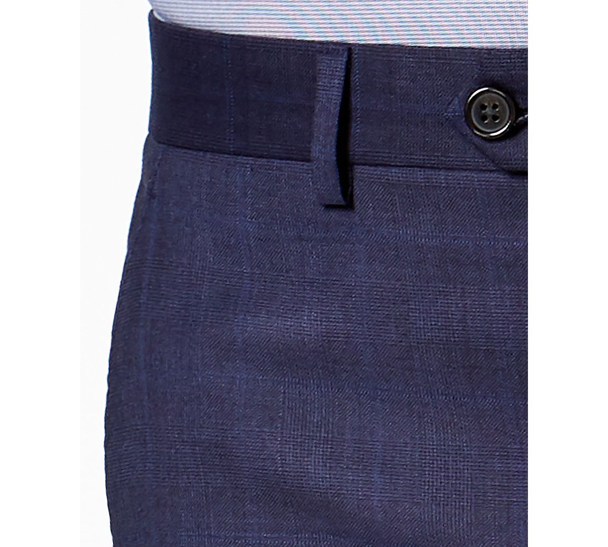 Lauren Ralph Lauren Classic-fit Ultraflex Stretch Blue Check Suit Pants Blue