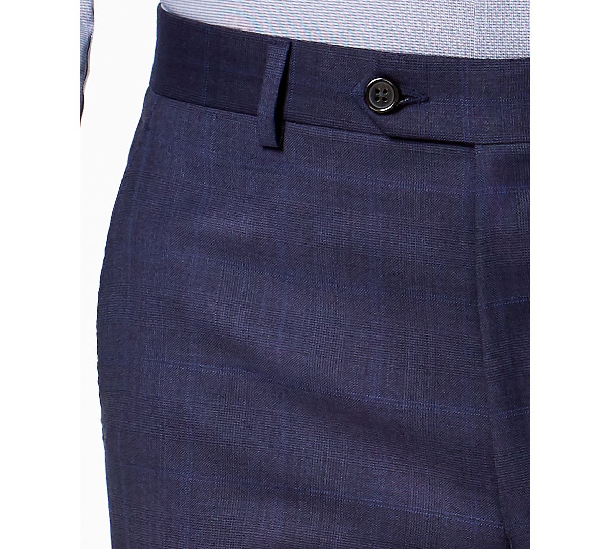 Lauren Ralph Lauren Classic-fit Ultraflex Stretch Blue Check Suit Pants Blue
